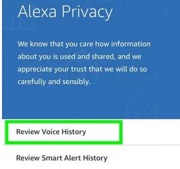 Delete Your Amazon Alexa Voice History