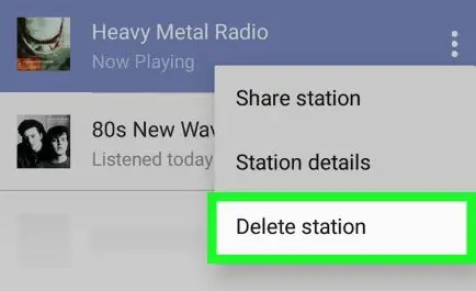 Delete a Station on Pandora