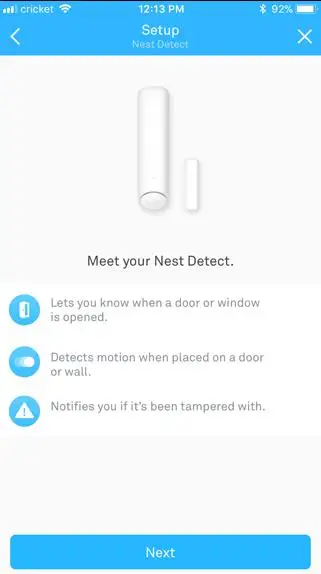 Add a Nest Detect Sensor to a Nest Secure