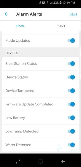 ring alarm notifications not working