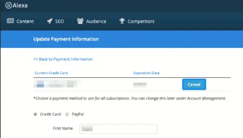 how to add payment method on alexa app