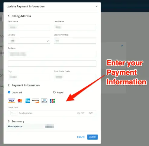 change alexa payment method