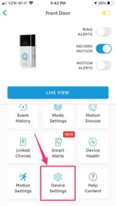 how do i change the wifi on my ring doorbell