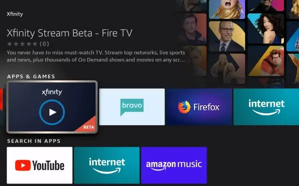 Install Xfinity Stream on Firestick